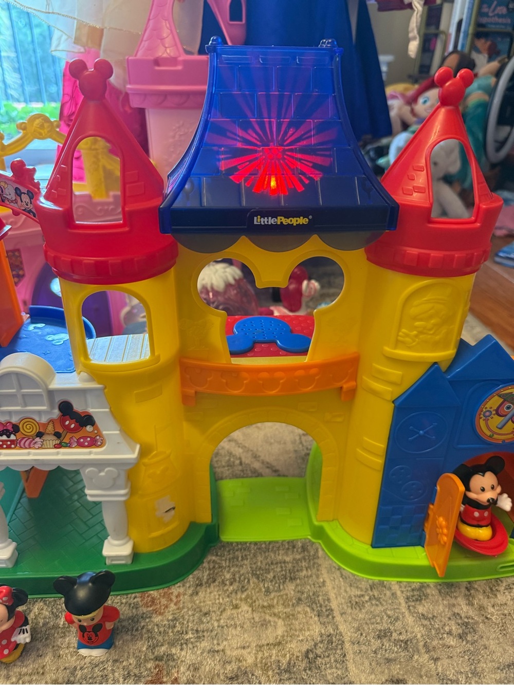 Little People Disney Castle Playset — Bright Yellow, Blue & Red